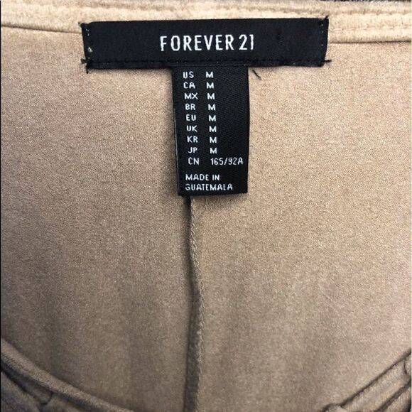 Forever 21 Mini Faux Suede Dress Sz M - Picture 4 of 5